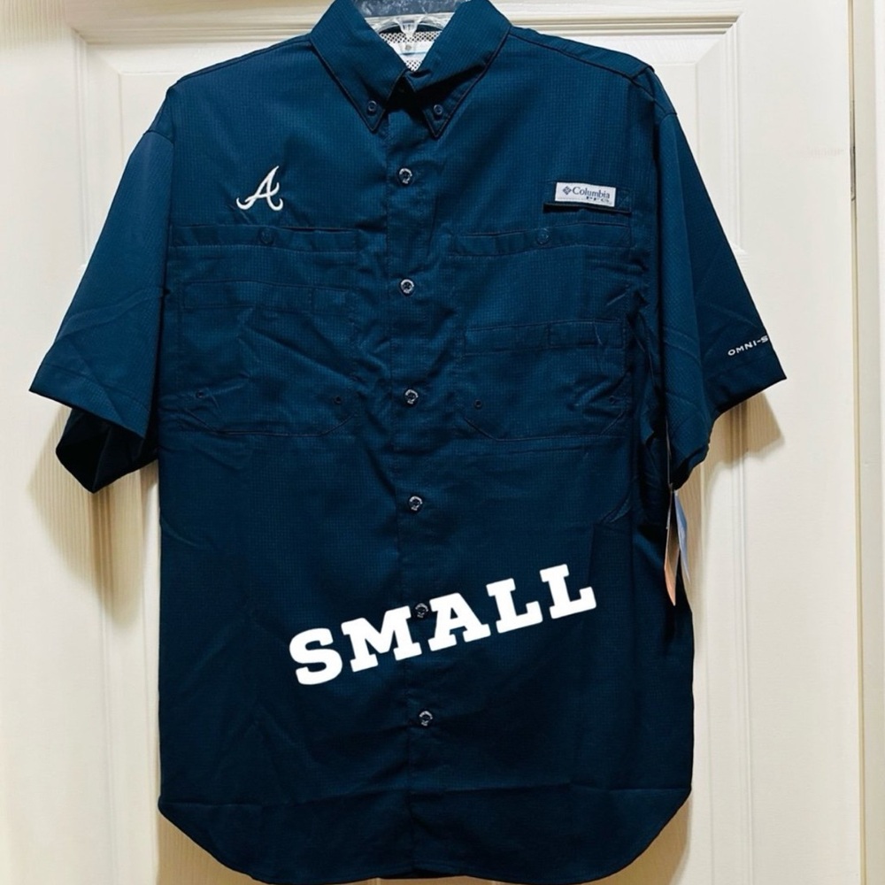 Columbia Sportswear NWT Atlanta Braves Men’s Tamiama Shirt